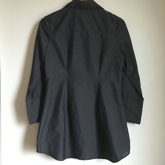 Point Zero Nicole Benisti Gothy Punk Button Down Tunic Shirt Dress - Picture 2 of 15